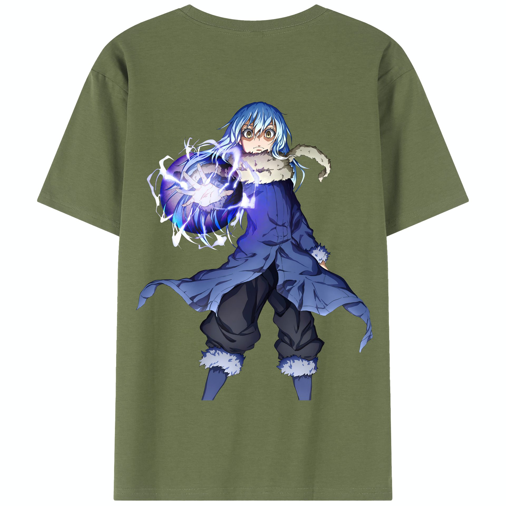 （画像用） 転スラ Regarding Reincarnated to Slime 綿100％半袖Tシャツ（背面プリント）